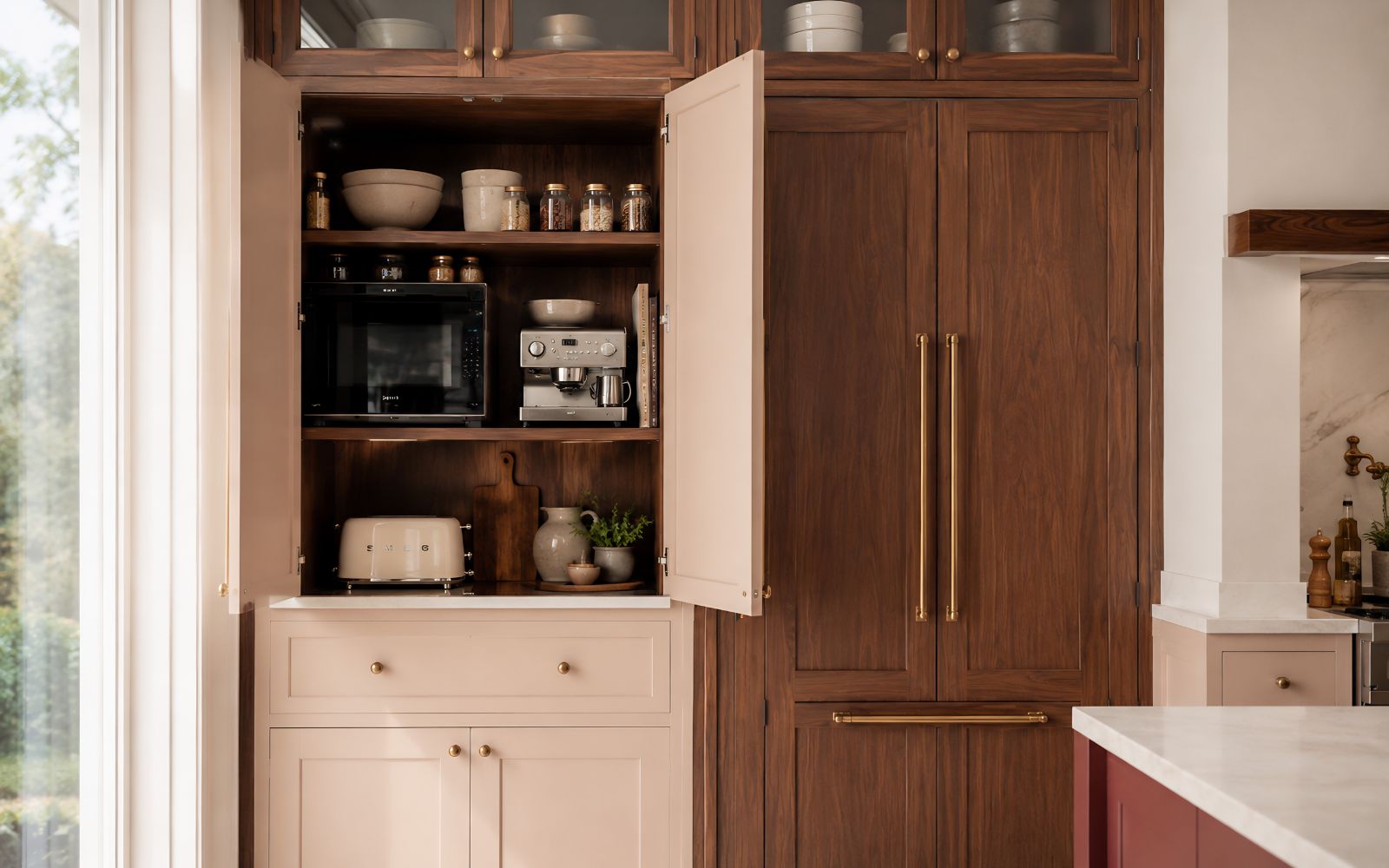 Fitted kitchen and pantry storage